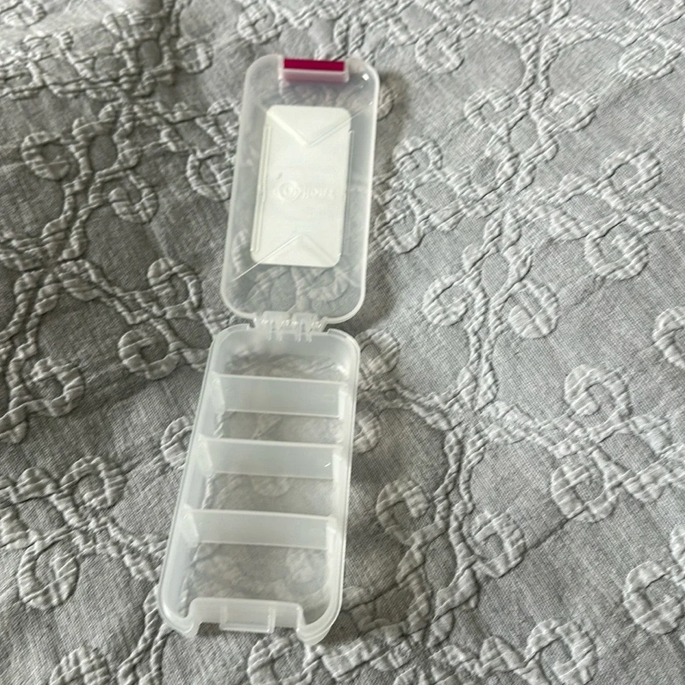 Clear Storage Box with Pink Clip